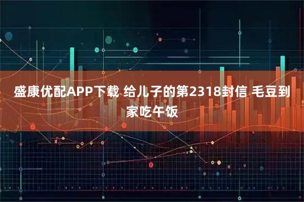 盛康优配APP下载 给儿子的第2318封信 毛豆到家吃午饭