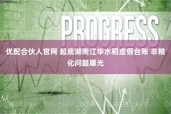 优配合伙人官网 起底湖南江华水稻虚假台账 非粮化问题曝光